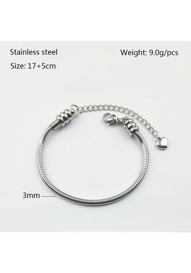 Ai Jin Cheng Unisex Paslanmaz Çelik Yılan Kemik Zincir Bilezik - Dıy Moda Takı Chınapas Kırmızı Pas Kırmızı