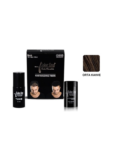 Color One Topik Set Orta Kahve 25 Gr+100 Ml Sprey Saç Tozu