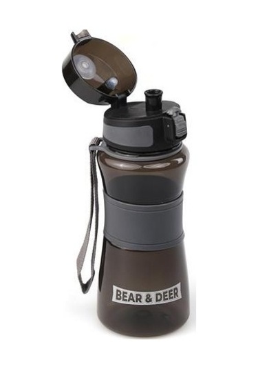 Bear & Deer Otomatik Kapak Silikon Tutacaklı Klipsli L Matara 700 Ml Mt0029