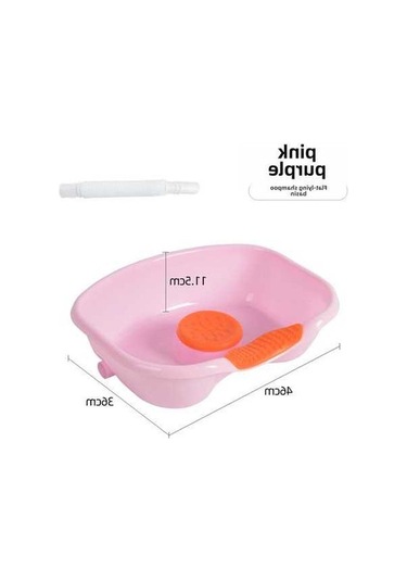 Besthome1 Yatağa Uygun Şampuan Tutarak Kuru Şampuanlama Tutanak, Yaşlı/hasta Bakımı, Postpartum Kadınlar İçin Konforlu, Taşınab Pembe