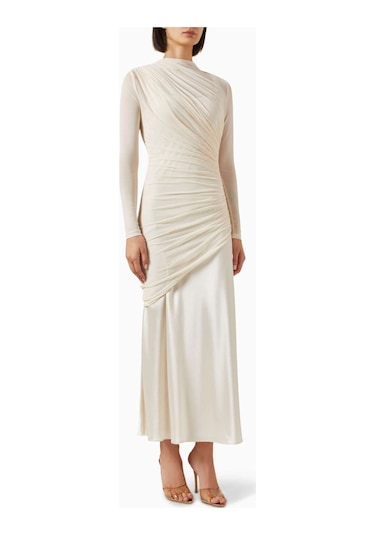 Acler Rhodehill Midi Elbise - - %92 Polyester, %8 Elastan, %75 Asetat, %25 Polyester Içerikli Beyaz