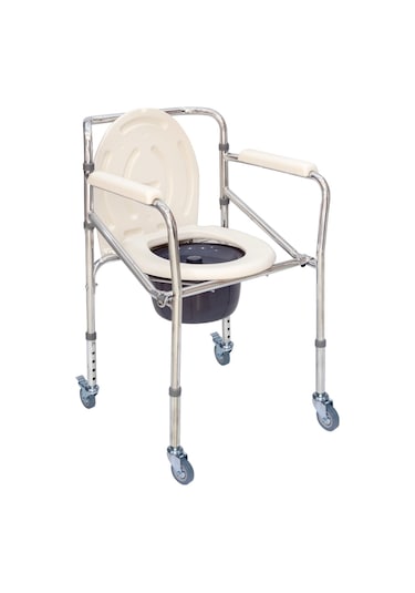 Comfort Plus DM696 Tekerlekli Kovalı Komot - Tuvalet Sandalyesi