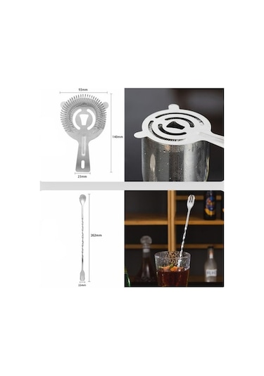 Maoyaya Lichen Paslanmaz Çelik Barmen Seti, Kokteyl Mikseri, Bar Ekipmanları