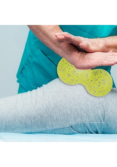 Homyl Egzersiz Yoga Sporları Için Fıstık Masaj Topu Aracı Yeşil Siyah