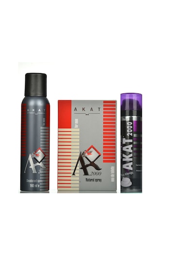 Akat 2000 Erkek Parfüm EDT 100 ML + Sprey Deodorant 150 ML + Tıraş Köpüğü