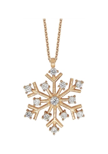 Rose Gümüş Kar Tanesi Kolye G784Kl Altınsepeti