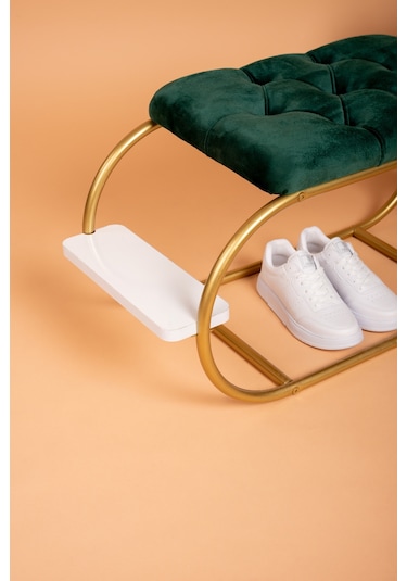Ayakkabılık Puf Bench Döşemeli Kapı Girişi Puf Kapı Girişi Düzenleyici Düğmeli 2 Raflı Gold Ayakkabılık Puf Bench Döşemeli Kapı Girişi Puf Kapı Girişi Düzenleyici Düğmeli 2 Raflı Gold