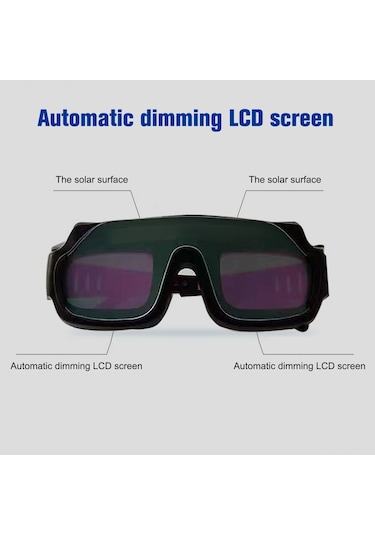 Jokmae Güneş Enerjili Otomatik Kararan Kaynak Gözlüğü - Pc Lensli Pro Kalkan