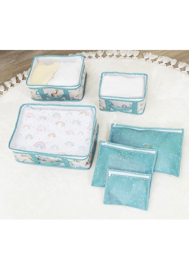 Baby Yeni Doğan Seti Bavul Organizer , Bakım Ve Alt Bakım Çanta Mavi