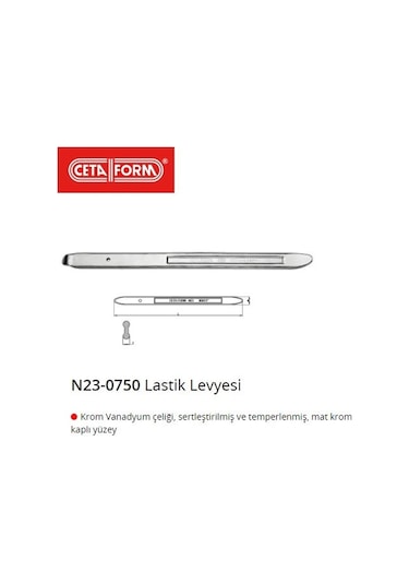 Ceta Form N23-0750 Lastik Levyesi 50Cm