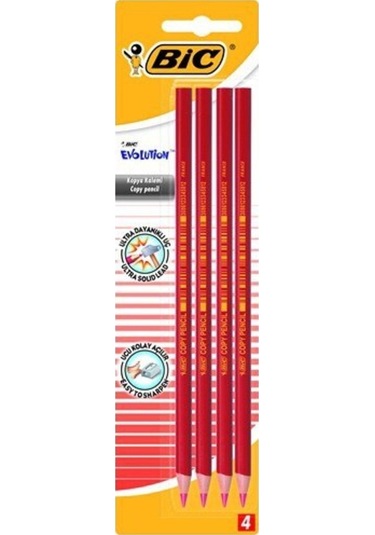 Bic Evolution Extra Güçlü Uç 4'Lü Blisterli Kırmızı Kopya Kalem