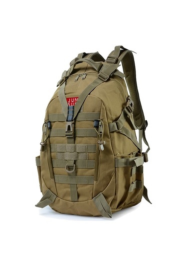 Junsunmay J012 25l Yansıtıcı Çizgili Su Geçirmez Doğa Sporları Molle Sırt Çantası Sırt Çantası Haki