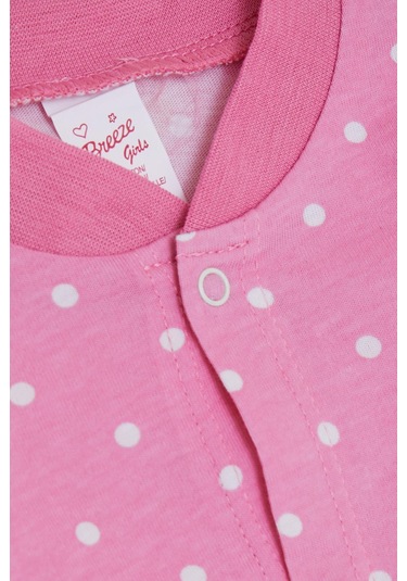 Breeze Kız Bebek Tulum Puantiye Desenli 0-6 Ay, Pembe-pembe Pembe