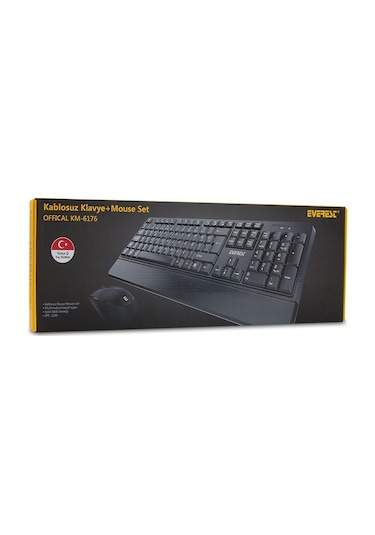 Everest KM-6176 Offical Kablosuz Combo Q Multimedia Klavye Mouse Set