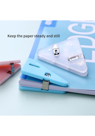 Jeemson Sj-01 Pet Kağıt Klembi, 5 Adet/kutu, Siyah, 40 Yaprak Kapasitesi, Üçgen Köşe Dosya Tutucu Gümüş