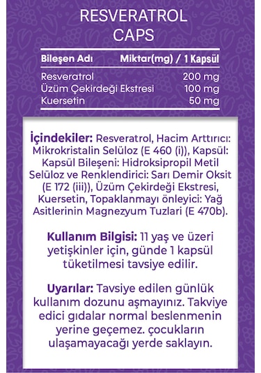 Vitisfera Resveratrol Caps 20 Kapsül