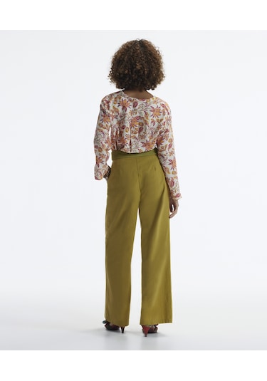 Yargıcı Uzun Kollu V Yaka Bluz Pembe