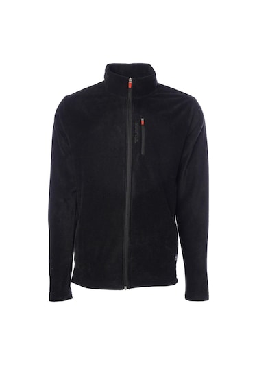 Hummel 960040-2001 Deslan Polar Zip Erkek Spor Ceket Siyah