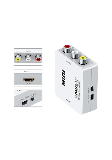 Fully G-573o Hdmı To Rca Mini Model 1920x1080 Çevirici Konvertör