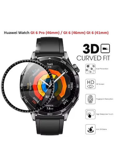 Huawei Watch Gt 6 Pro 46mm Uyumlu Tam Koruyan Ekran Koruyucu