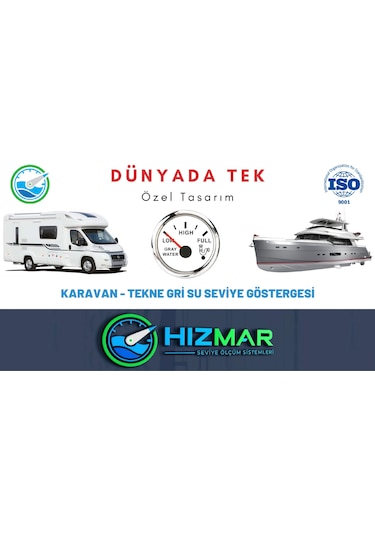 Dünyada Tek Ibreli Gri Su Seviye Göstergesi - 0-190 Ohm Gri