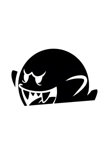 Sevimli Anime Araba Çıkartmaları Boo Hayalet Peeker Vinil Çıkartması Jdm Çıkartmalar Kalıp Kesim Vinil Black 8cmx12cm 1 Piece Set