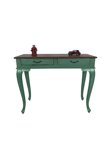 Masifart Ceviz Eskitme Tablalı Dresuar Yeşil 120 Cm Eskitme  Patin Yeşil