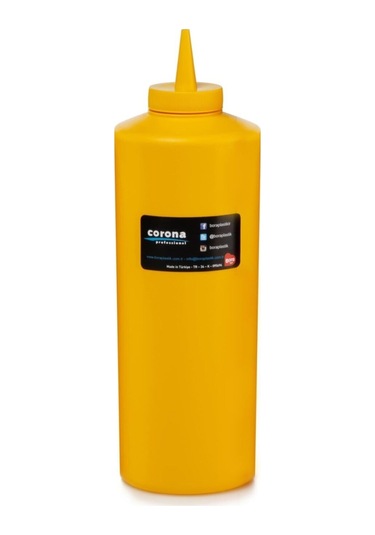 Bora Plastik Hardal Kabı 950 ML