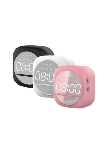 Flybuy Bluetooth Hoparlörlü Çalar Saat - Led Ekranlı, Parlaklık Ayarı, 112 Karakter, Kablosuz, Usb Şarj
