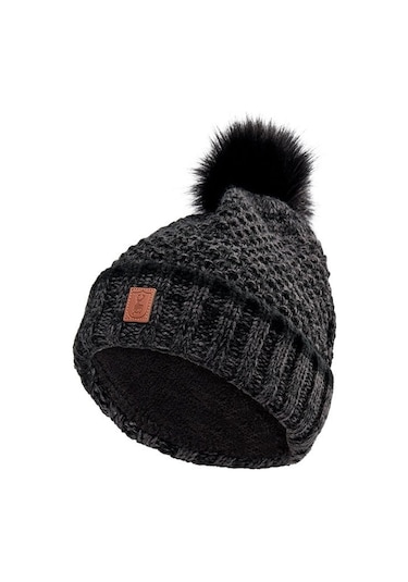 Deer Hunter Deerhunter Lady Knitted Ponponlu Siyah Kadın Bere Siyah