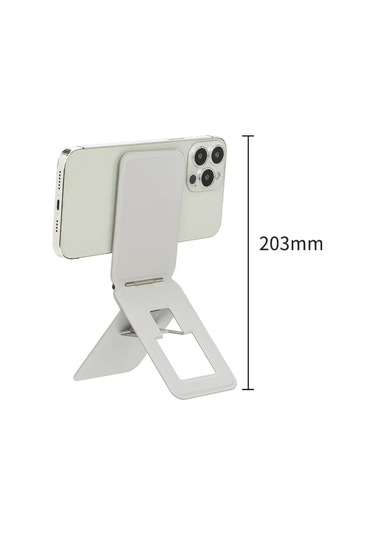 Mini Taşınabilir Telefon Standı Kartlık Premium Tiktok,youtube Ve Reels İzleme Keyfi Gri