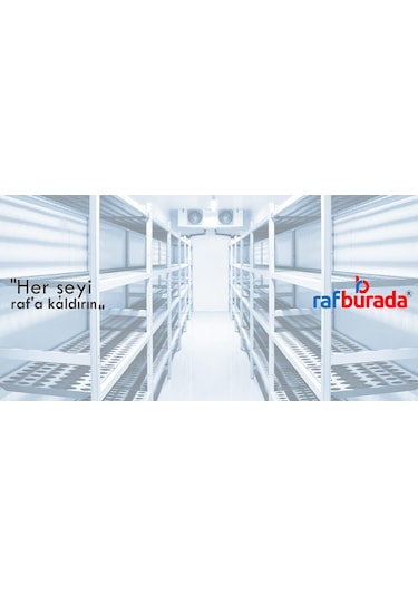 3 Katlı Duble Paslanmaz Krom Raf - Inox Soğuk Oda Rafı, Buzhane Rafı 31x60 Cm-0.70 Mm-200 Cm Gri