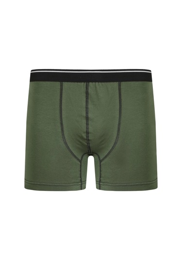 Giyim Erkek Pamuk Likralı Boxer Haki Haki