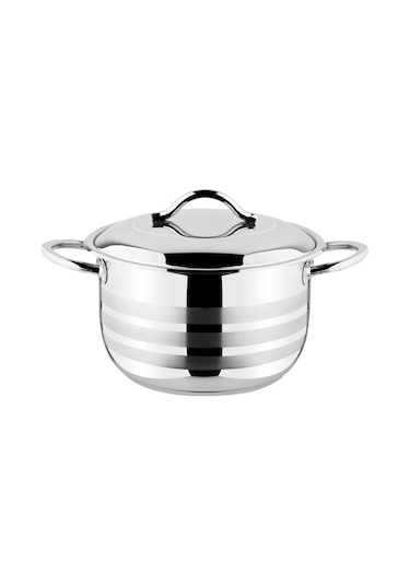 Oms 2005 Mat Şerit 12x8 Cm Mini Çelik Tencere Inox