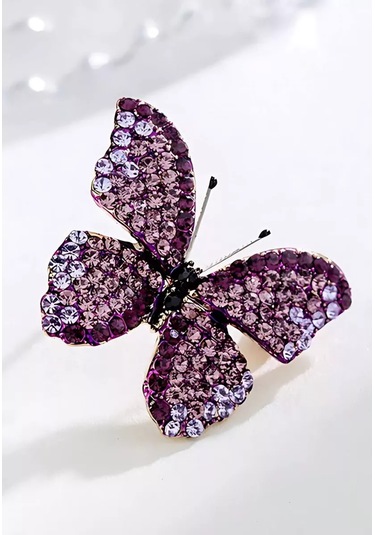 Beautiful Detail Broş Takı Kelebek 241001046 Violet