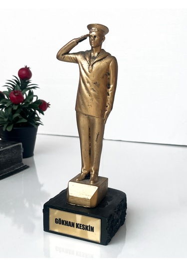 Kişiye Özel Asker Figürü Biblo Hatıra Masa Üstü Dekoratif Heykel