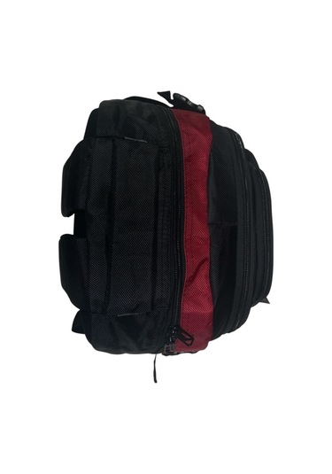 Su Geçirmez Kalın Ortopedik Çok Bölmeli Laptop Okul Gezi Seyahat Kamp Sırt Çantası Büyük 30x47cm Kırmızı
