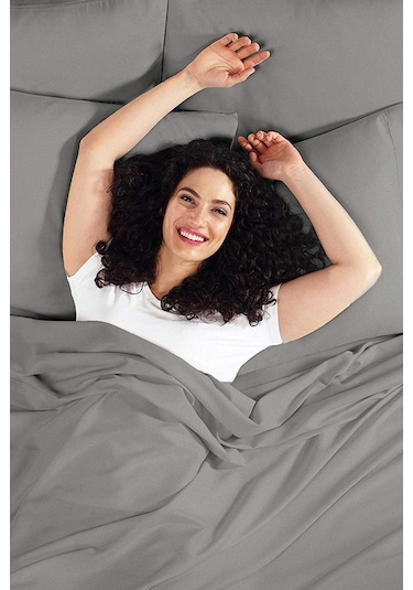 Tek Kişilik 100X200 Lastikli Çarşaf Takımı-Gri