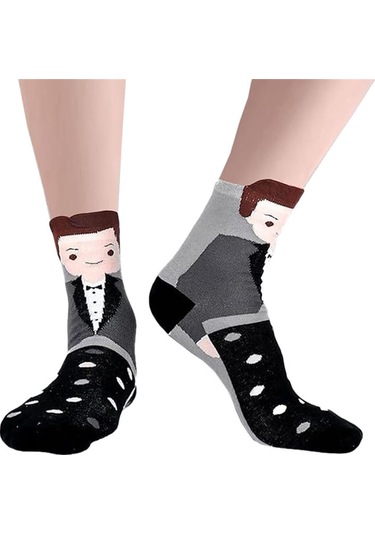 Homyl 2 Çift Düğün Çorabı Nişan Hediyesi Rahat Çorap Seti Çok Renkli