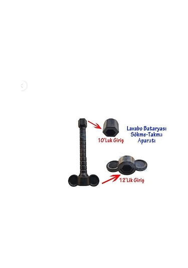 Batarya Musluk Altı Montaj Sabitleme Vida Somun Sıkma Aparatı Kovan Anahtarı 10-12