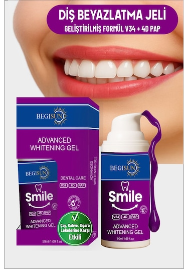 Begisun Leke Karşıtı Diş Beyazlatıcı Mor Jel 50 ML