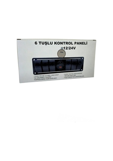 Shuıvan Switch Panel 6'lı Usb Qc 3.0 Pd Voltmetre Kontrol Paneli-1741