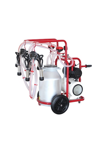 Bartech Universal Kuru Pompa Alüminyum Güğüm Çift Süt Sağım Makinesi 40 L