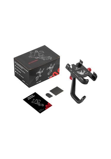 Promend Sjj-297e Dikiz Aynası Modeli Telefon Tutucu Evrensel Alüminyum Alaşımlı Elektrikli Bisiklet Dağı Siyah