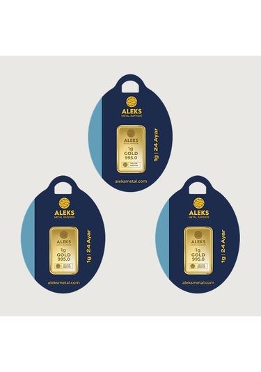 Agakulche 24 Ayar 3 Adet 1 Gr 995 Amr Külçe Altın