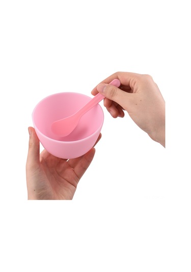 Qingmipy Pembe Dıy Maske Seti: 24 Parça Silikon Fırça, Karıştırma Kabı Ve Sıkıştırılmış Maskeler İle Cilt Bakımı