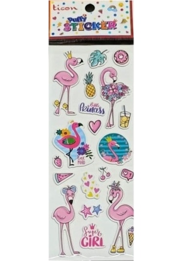 Ticon Sticker Flamingo - 3 Adet