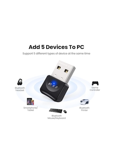 Wireless Bluetooth Adapter 3mbps Bluetooth Dongle Bt 5.0 For Laptop Headsets