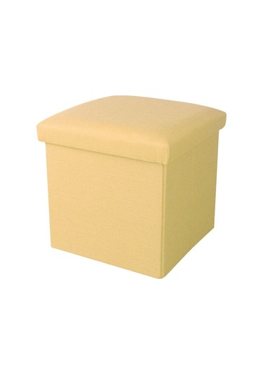 Sones Ana Sayfa Katlanabilir Kumaş Saklama Sandalyeleri Çok İşlevli Kare Kanepe, Renk: Parlak Sarı
