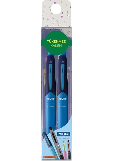 Mılan 17656590120 Capsule Mavi Tükenmez Kalem Blister - 2li